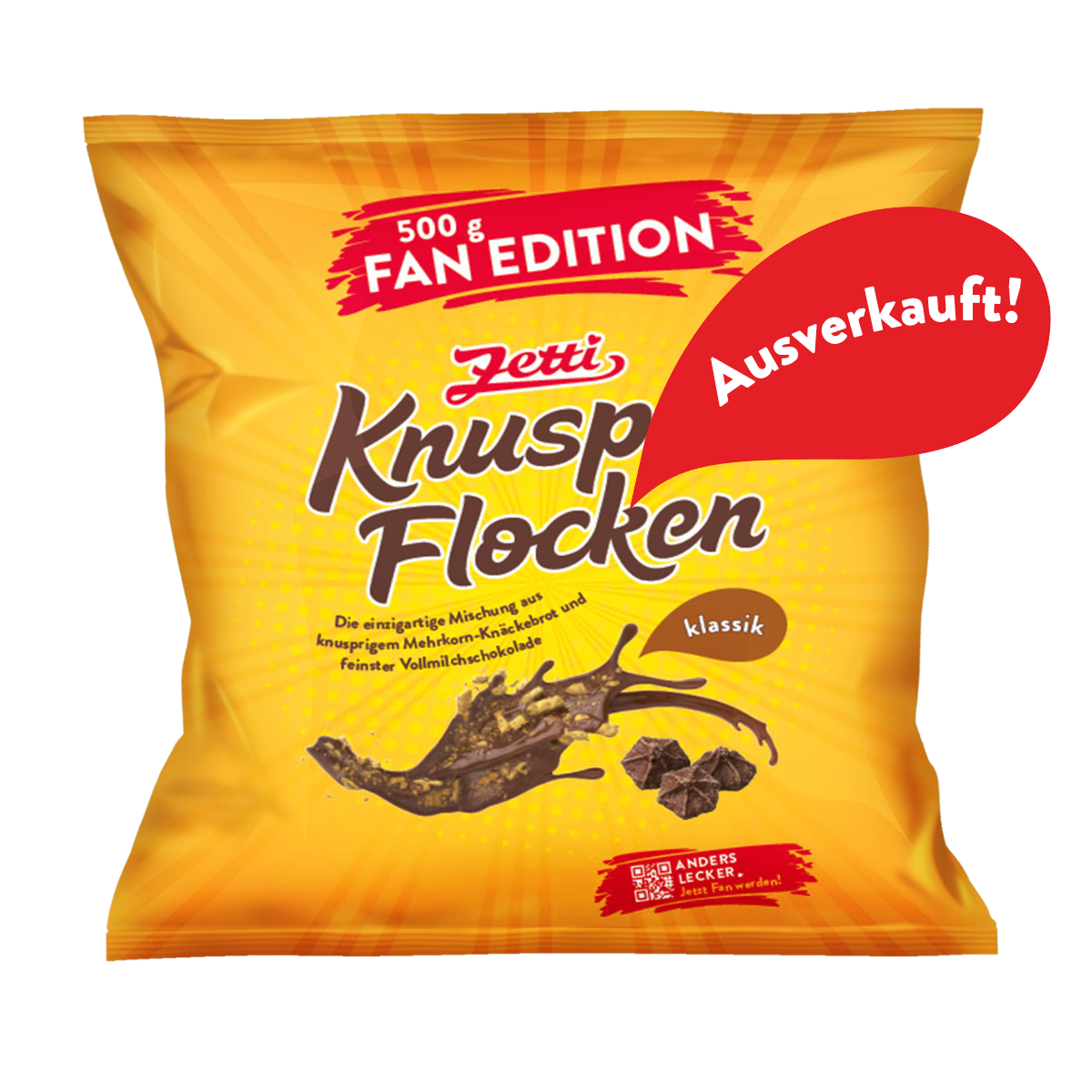 Zetti Knusperflocken Klassik 500g FAN EDITION