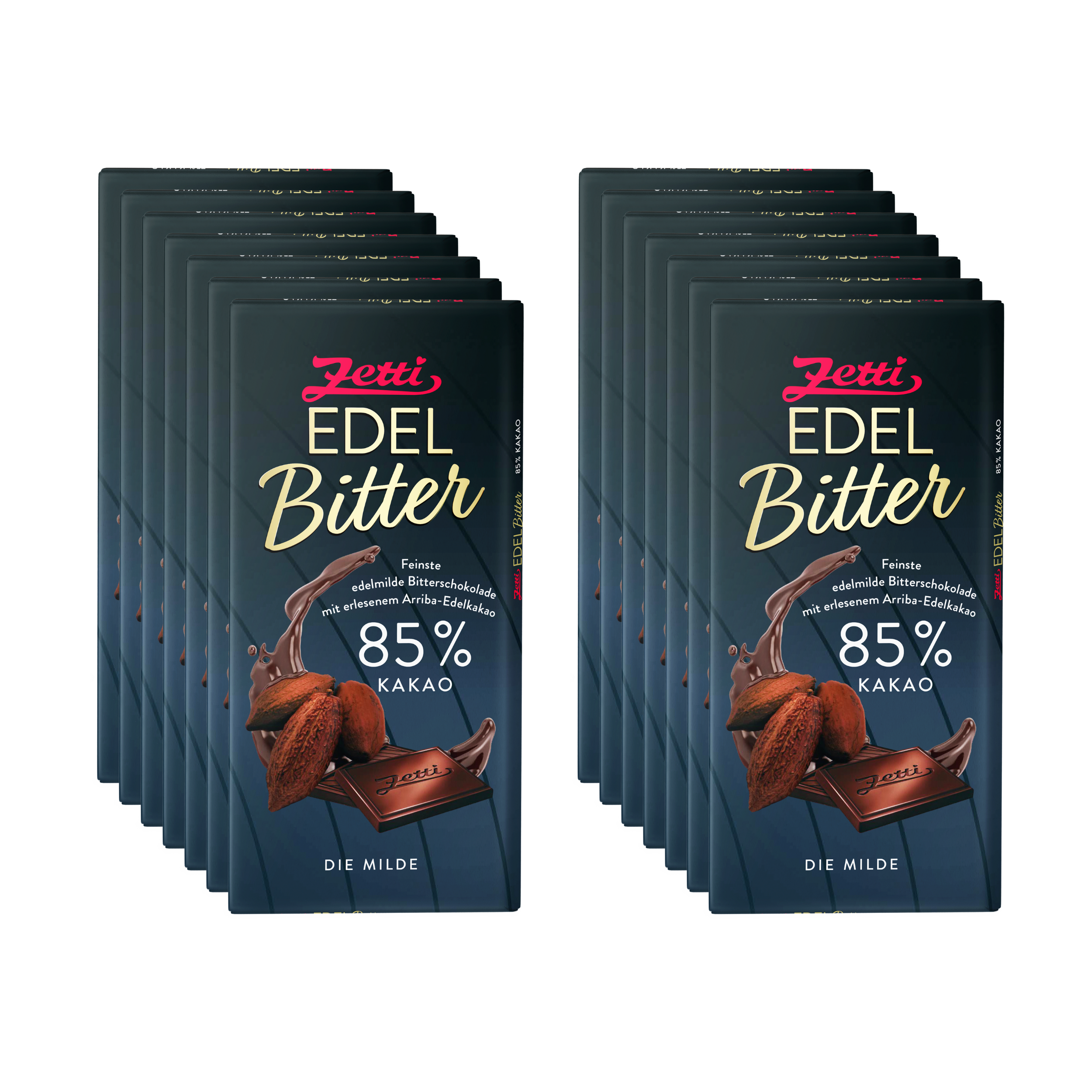 10 tafeln Zetti Edelbitter 85%